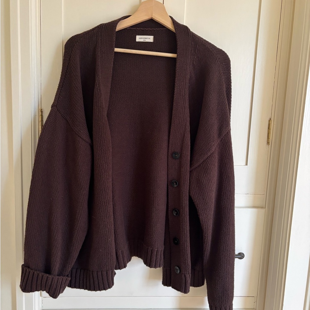 James Street Oversized Cotton Cardigan